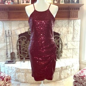 NWT Sz-11/12 burgundy sequined by B. Darlin
